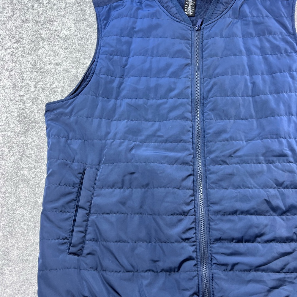 For The Republic Men's Dark Blue Quilted Vest zs XXL - Picture 4 of 11
